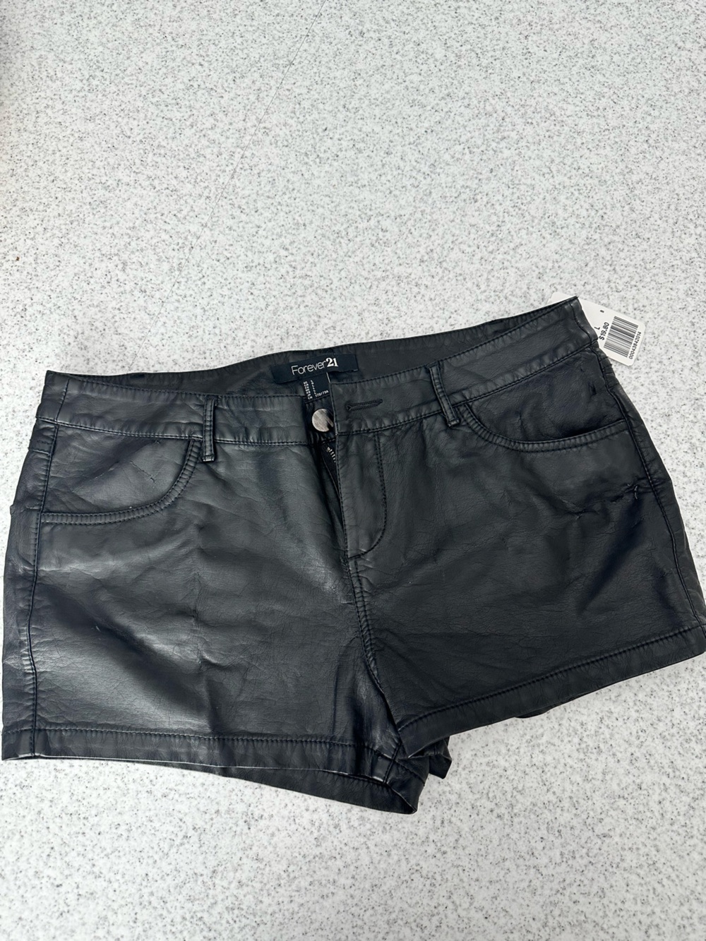 Forever 21 Black Faux Leather Women's Shorts